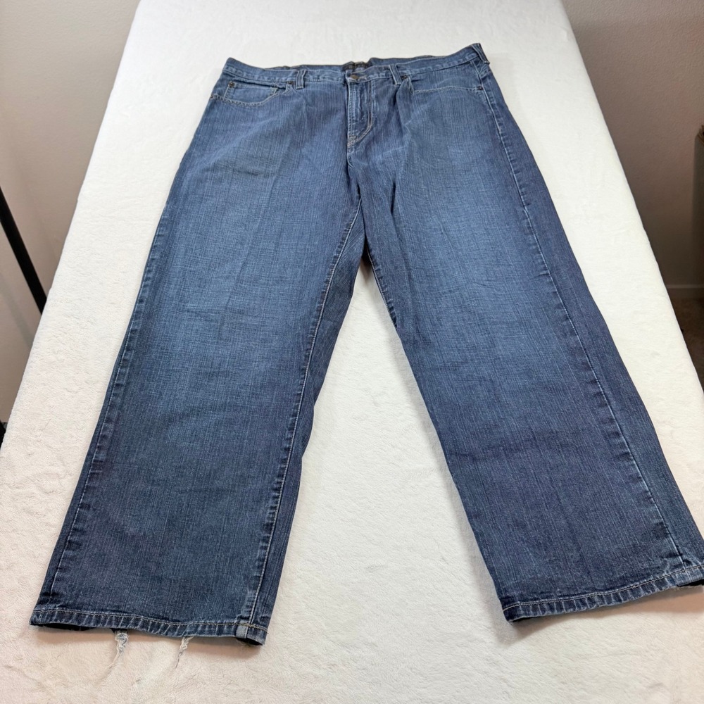Sean John Garvey Loose Fit Jeans Mens 38x30 Blue Good Distressed Baggy Y2K Denim